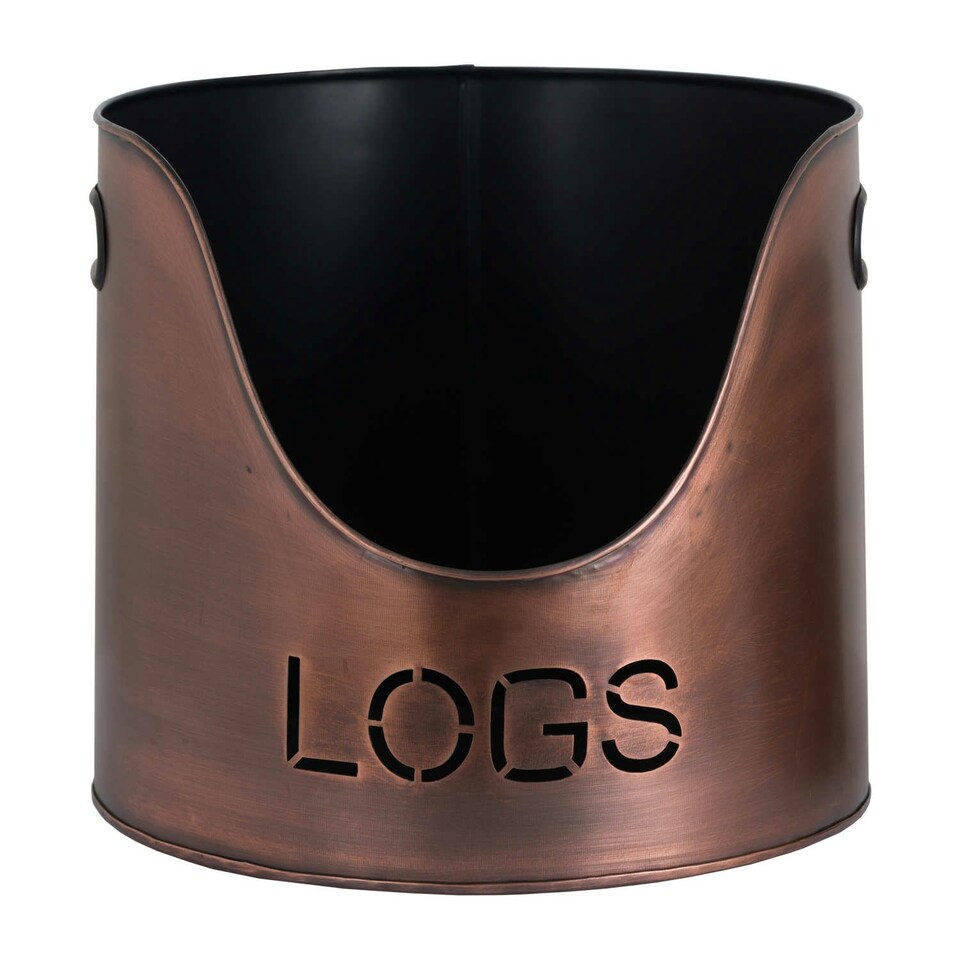 image 1 of Hill Interiors Three Piece Fire Wood Bucket Set - Copper - One Size