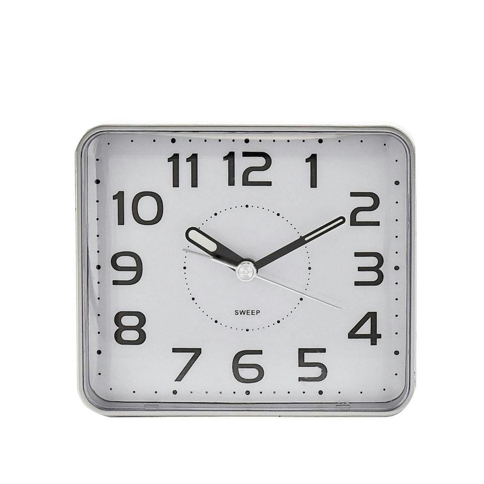 Hometime Black Alarm Clock - Dual Indicating Light System Black | Silver