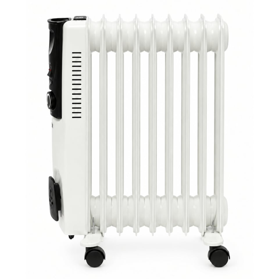 image 1 of EMtronics 9 Fin Oil Filled Heater Radiator - White