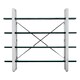 image 1 of Interiors by Premier Black Four‑Tier Shelf Unit, Matte Black Open Frame Bookcase with 4 Shelves, Storage Book Rack Silver