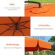 image 5 of Outsunny 2.7m Garden Cantilever Banana Parasol Sun Shade w/ Crank, Orange Orange | Orange