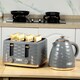image 2 of HOMCOM Kettle and Toaster Sets, 3000W 1.7L Rapid Boil Kettle & 4 Slice Toaster with 7 Browning Controls, Defrost, Reheat and Crumb Tray, UK Otter thermostat, Grey