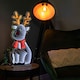 image 5 of 60cm Infinity Standing Christmas Reindeer with Metal Base, White and Red LEDs