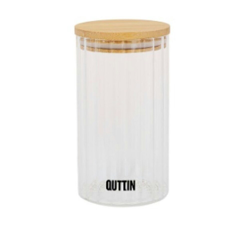 image 1 of Transparent Glass Jar Quttin 9 x 16 cm 780 ml 9 x 16,5 cm (12 Units) N/A