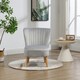 image 2 of Arezza Velvet Accent Chair - Silver