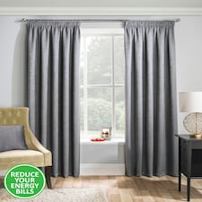 Matrix Grey Curtains 46 x 72 inch (117 x 183 cm) Room Darkening Pencil Pleat Thermal Noise Reducing Curtains for Bedroom and Living Room