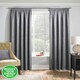 image 1 of Matrix Grey Curtains 46 x 72 inch (117 x 183 cm) Room Darkening Pencil Pleat Thermal Noise Reducing Curtains for Bedroom and Living Room