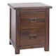 image 5 of Boston Handcrafted 2 Drawer Bedside Cabinet - Dark Brown Lacquer Finish, Colonial Design | Brown | Dark Brown | One Size | 1
