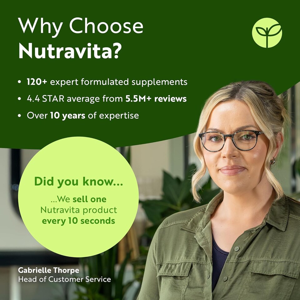 image 1 of Nutravita Biotin Hair Growth Supplement 12,000mcg - High Strength Vitamin B7 Biotin Pills 12000UG - Supports Skin & Hair Growth - 400 Vegan Tablets