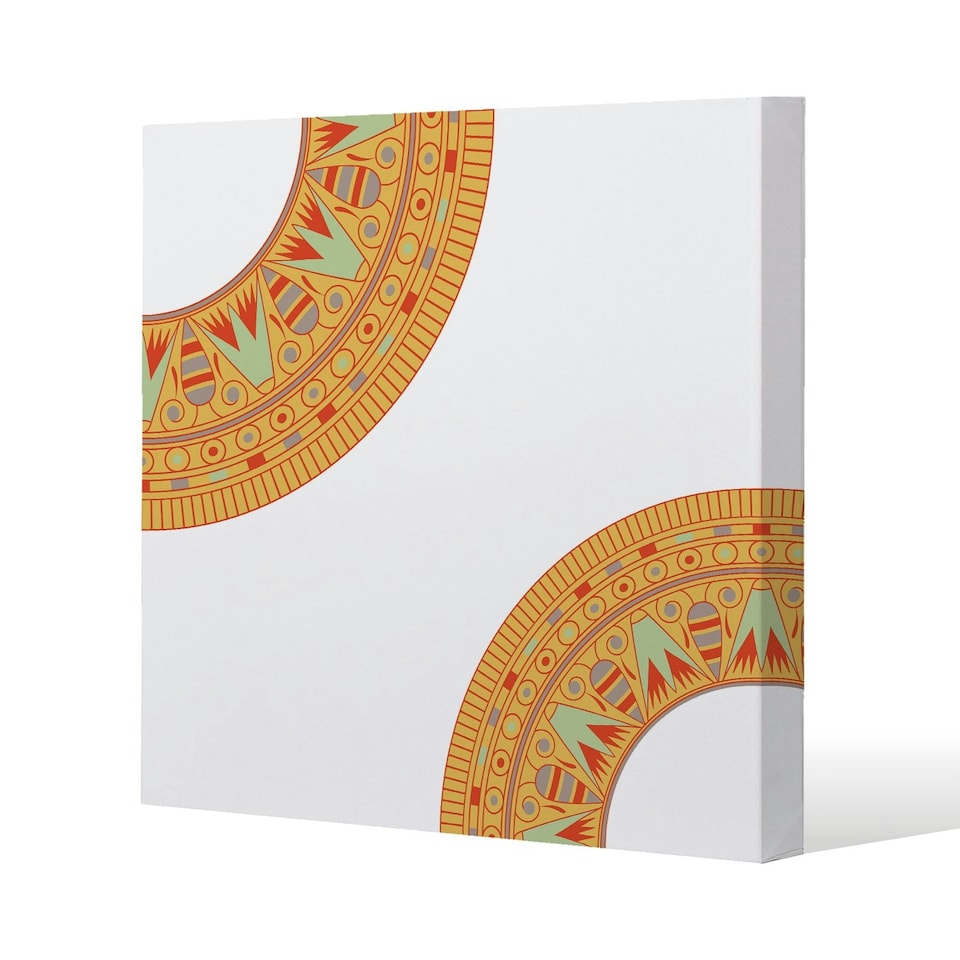 image 1 of Egyptian Hieroglyphs (Canvas Print) | Cream