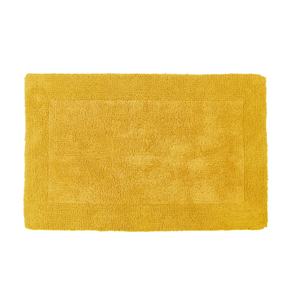 image 1 of Heavyweight Reversible Bath Mat Rug 53 x 85cm - Mustard