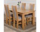 image 2 of Oslo 150 x 90 cm Medium Oak Dining Table and 4 Stanford Chairs | Brown | Brown