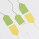 image 6 of Blick Tags Strung, 45mm x 28mm, Rectangular, Green, 1000 Labels