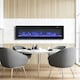 image 2 of Living and Home 60 Inch Electric Fireplace - Recessed/Wall-Mounted/Freestanding with Remote Control,1500W