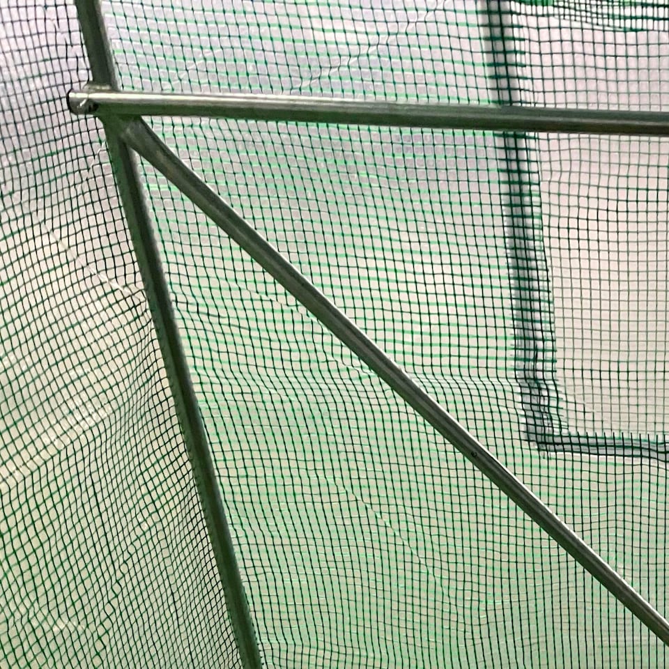 image 1 of Outsunny 4 x 2M Polytunnel Walk-in Garden Greenhouse with Zip Door and Windows