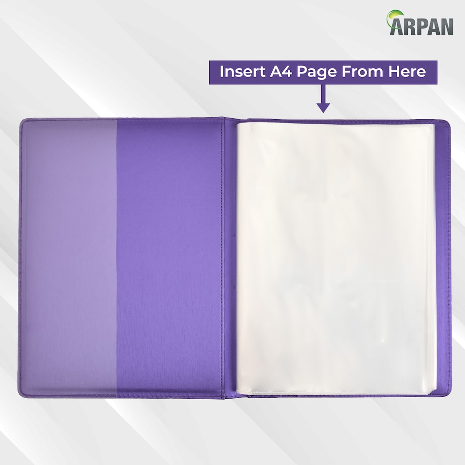 image 1 of A4 Professional Display Book with 24 Pockets 48 Sides – Portfolio Folder A4 for Certificates & Documents – Presentation Folder, Professional Portfolio for Office, School & Interviews