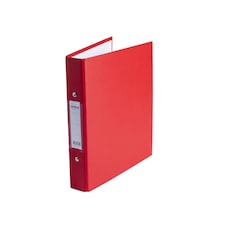 A5 Red Paper Over Board Ring Binder by Janrax
