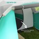 image 6 of Outsunny 3000mm Waterproof Camping Tent with 2 Rooms for 3 Man, Green