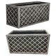 image 3 of 1 x Large Rectangular Lazio Effect Planter For Garden Indoor & Outdoor Patio Planters Pots Grey