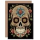 image 1 of Day Of The Dead Floral Skull Birthday Card