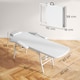 image 3 of HOMCOM Portable Massage Table, 3 Section Adjustable Beauty Bed, Foldable Massage Bed with Face Hole, Recliner Chair with Removable Headrest and Armrests for Spa, Lash, Tattoo, White | White