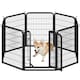image 1 of Yaheetech 8-Panel Metal Dog Playpen, 65 × 80 cm Black