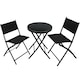 image 1 of Garden Table and Chairs - 2 person bistro set, foldable, weather-resistant | Black | black | 45,50 x 58 x 81 cm | 1