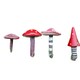 image 1 of Marco Paul Set Of 4 Red Mushroom Garden Ornaments