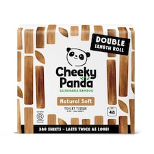 Double-Length Natural Colour ("Unbleached") Bamboo Toilet Paper Brown | Size: 48 Rolls