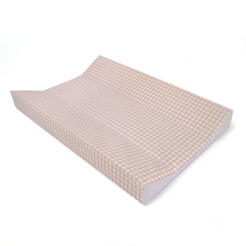 image 1 of Clair de Lune Gingham Anti-Roll Wedge Baby Changing Mat