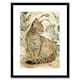 image 1 of Spotted Fur Coat Bengal Cat Nature Pastel Watercolour 9x7" Black Framed Wall Art Print