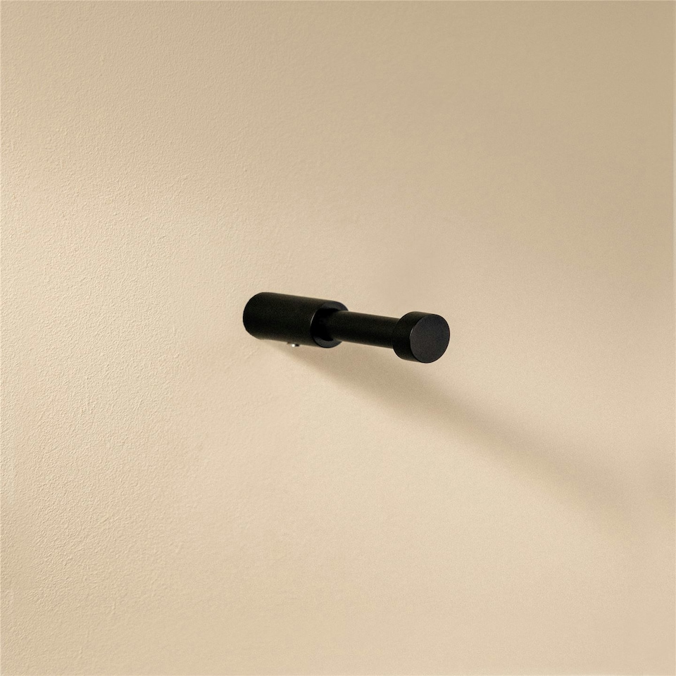 image 1 of Cosmic Hook w/ Screws & Durable Stainless Steel for Bathroom, Matt Finish Black