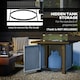 image 4 of Outsunny Outdoor Propane Gas Fire Pit Table w/ Wind Screen & Glass Beads, Grey