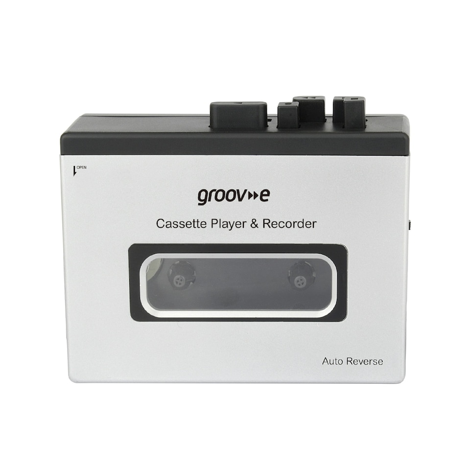 image 1 of Groov-e GVPS530SR Retro Series Personal Cassette Player/Recorder with Bluetooth - Silver