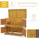 image 2 of PawHut Rabbit Hutch, Double Decker Cage w/ Roof, Divider, Ramp, Yellow