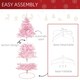 image 7 of HOMCOM 6FT Artificial Christmas Tree w/ Automatic Open for Home Party Pink