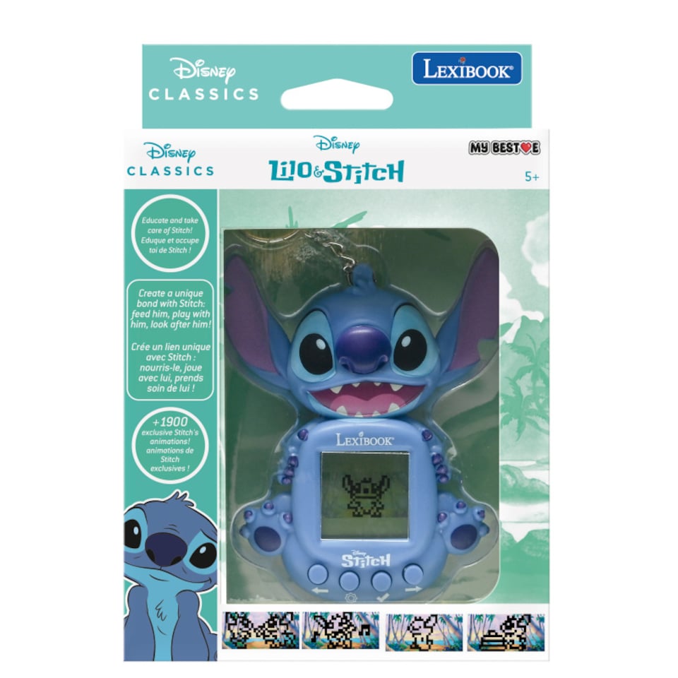 image 1 of Lexibook JLMB10D Disney Stitch My Best-E Console with LCD Screen Including 3 Games