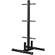 image 1 of Yaheetech Weight Plate Storage with 2 Barbell Bar Holders Black
