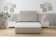 image 2 of Sloomy Manhattan Cream Plush Divan Bed Base 4 Drawers With 26 Inch Strutted Headboard | Cream | Cream | King | 1
