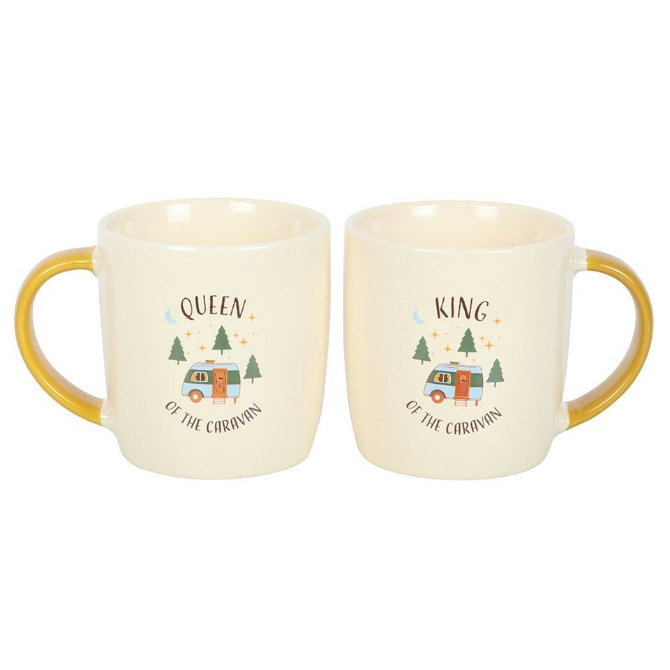 image 1 of Camping King and Queen Couples Mug Set