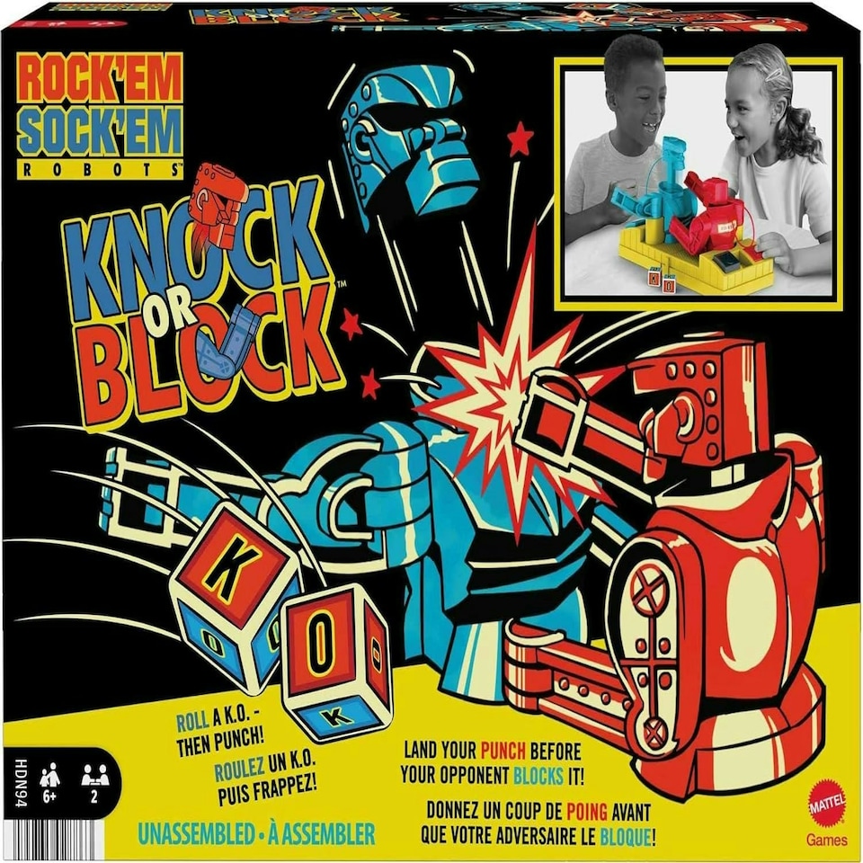 image 1 of Rock Em Sock Em Robots Knock or Block Edition Boxing Game