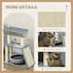 image 5 of PawHut Cat Tree Kitten Tower with Scratching Post Bed Perch Toy, Light Grey