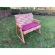 image 4 of Deluxe Rocker Bench With 1 x Bench Cushion Burgundy, 1 x Scatter Cushion Burgundy, 1 x Standard Cover