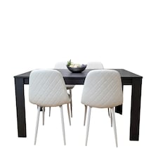 Dining Table Set with 4 Chairs Dining Room, Kitchen table set of 4 Grey
