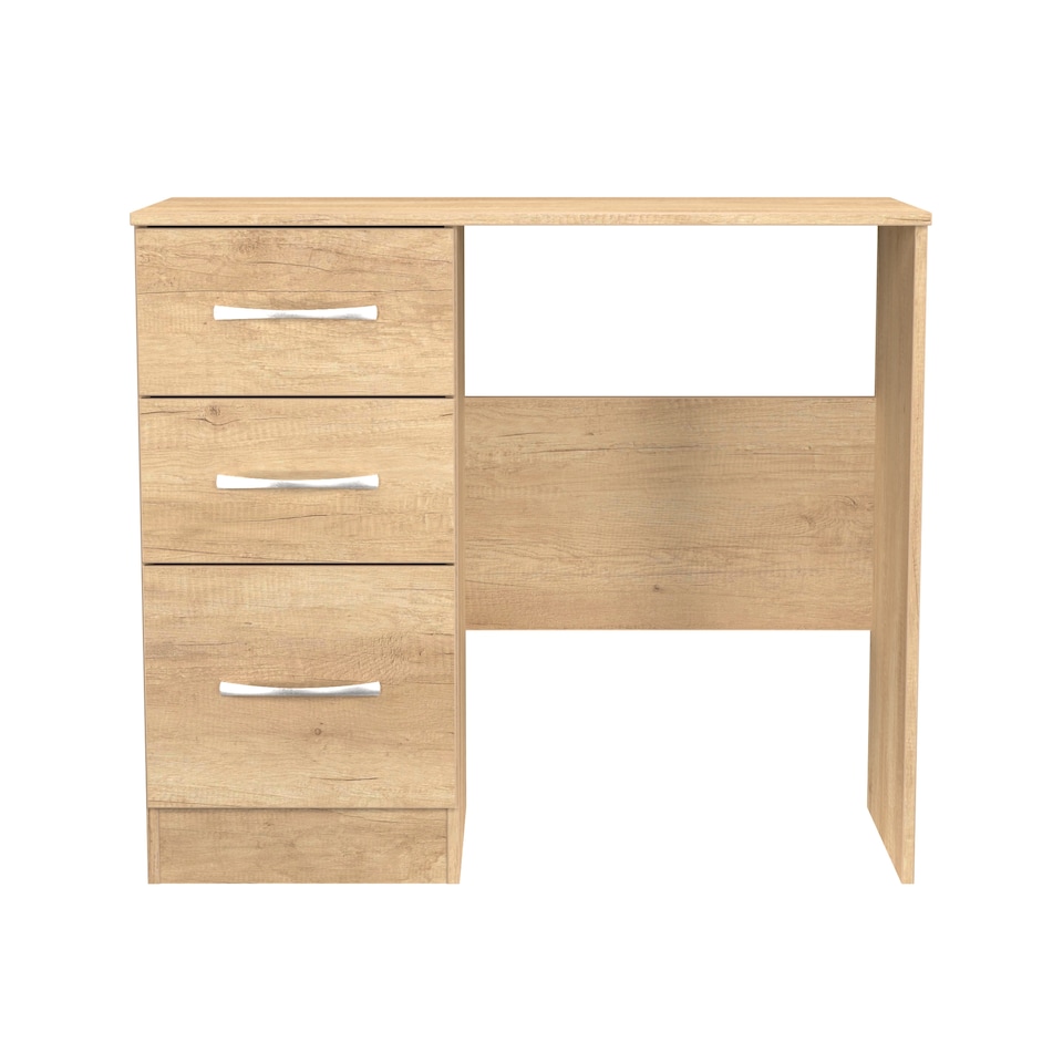 image 1 of Hampshire 3 Drawer Vanity in Nebraska Oak (Ready Assembled) | Brown | Nebraska Oak