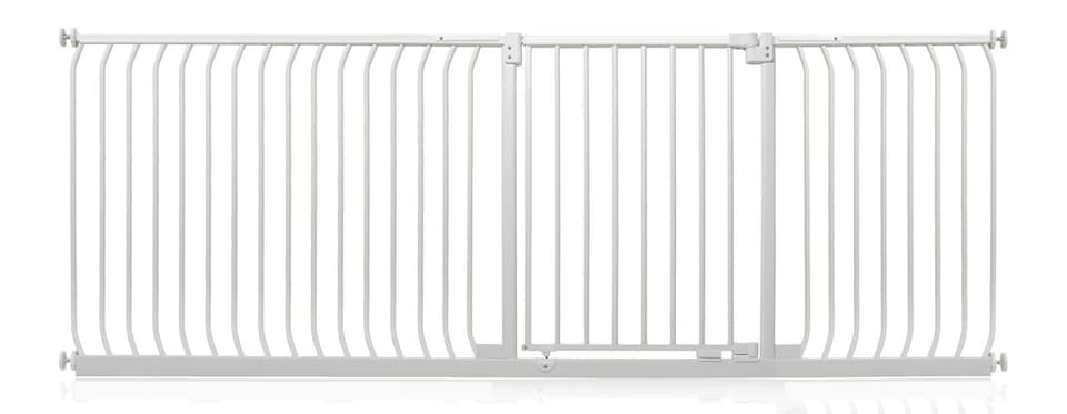 image 1 of Safetots Elite Pressure Safety Gate, 225cm - 234cm, Matt White, Pressure Fit Stair Gate, Baby Gate for Doors Hallways and Spaces, Safety Barrier, Easy Installation