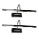 image 1 of ValueLights Pair Of Modern Adjustable Black Chrome Twin Picture Wall Lights Black