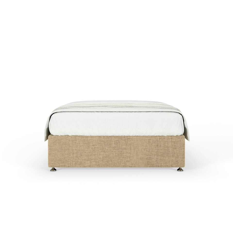 image 1 of Memory Maestro Memory Foam Cream Linen Divan Set Small Double