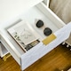 image 7 of HOMCOM Bedside Table, Sofa Side Table W/ 2 Drawers Living Room, Bedroom