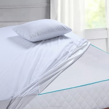 Terry Towel Waterproof Water Resistant Non Noisy Pillow Protectors 2PK Zippered Closing White